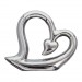 Декоративная фигура "Сердце", фарфор, 18х4х14 см